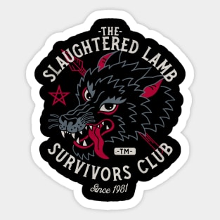 The Slaughtered Lamb Survivors Club - Vintage Horror Sticker